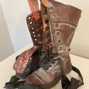 Dr. Martens Triumph 1914 Brown Leather Lace Up Fold Over Boot